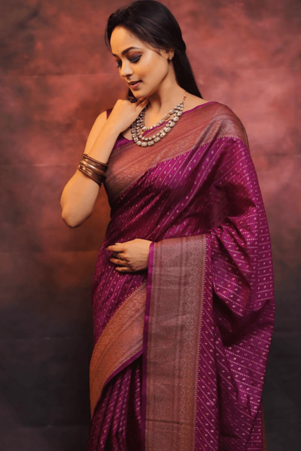 WOMEN CHIC AND COMFORTABLE LINED SAREE FOR EVERY OCCASION - Image 2