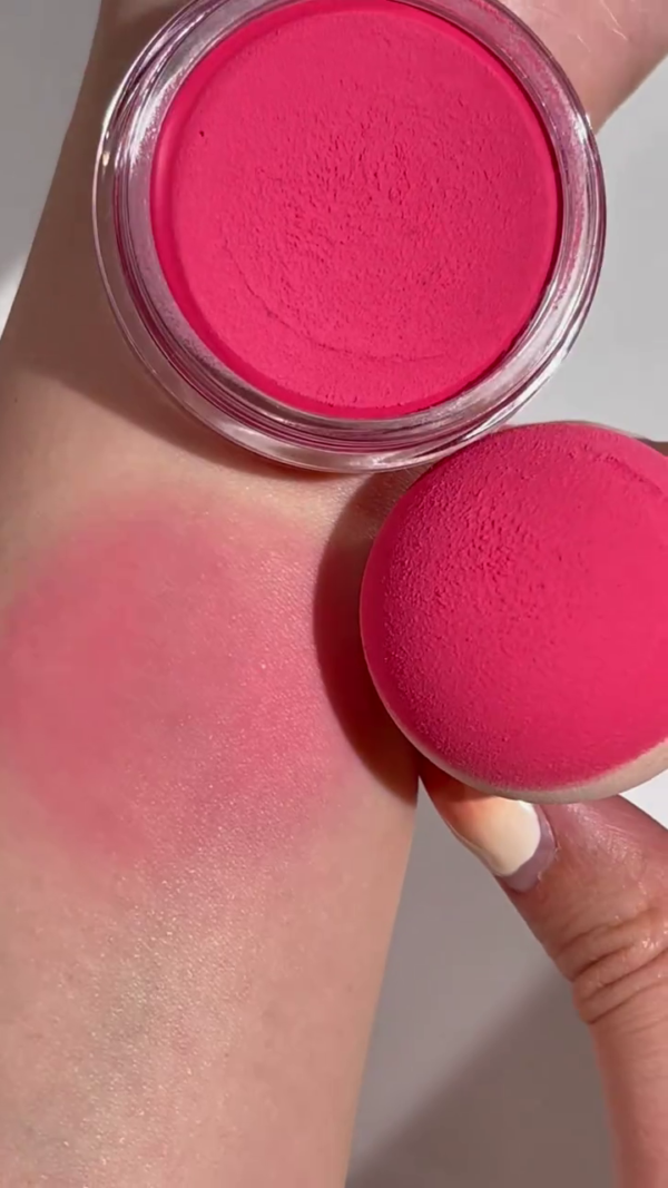 Vibrant Cream Blush Duo – Buildable, Blendable Multi-Use Formula for Cheeks & Lips with Seamless Sponge Application – Bright Pink & Coral Shades for a Natural Radiant Glow - Image 3