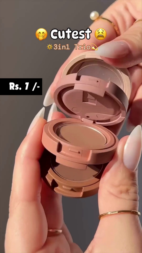 Trendy Multi color Blusher powder palette, waterproof and long-lasting in one Beauty Product