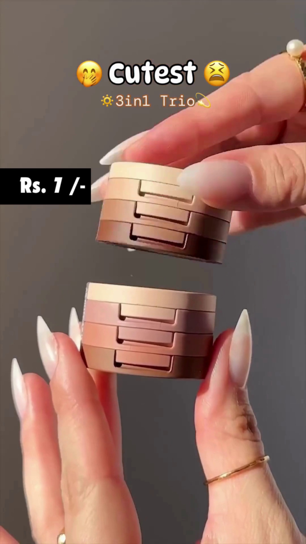 Trendy Multi color Blusher powder palette, waterproof and long-lasting in one Beauty Product - Image 2