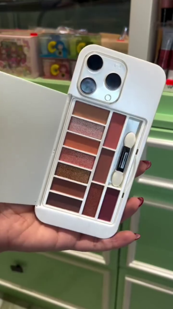 Multi-Shade Eyeshadow Palette Concealed in a Stylish Smartphone-Inspired Compact Case – Portable Makeup Kit Featuring Matte & Shimmer Tones with Dual Applicator – Ideal for Travel, Gifting, and Everyday Use - Image 2
