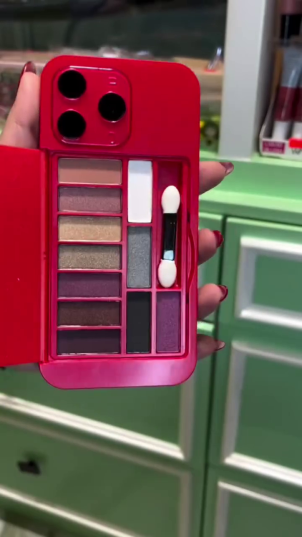 Multi-Shade Eyeshadow Palette Concealed in a Stylish Smartphone-Inspired Compact Case – Portable Makeup Kit Featuring Matte & Shimmer Tones with Dual Applicator – Ideal for Travel, Gifting, and Everyday Use - Image 3
