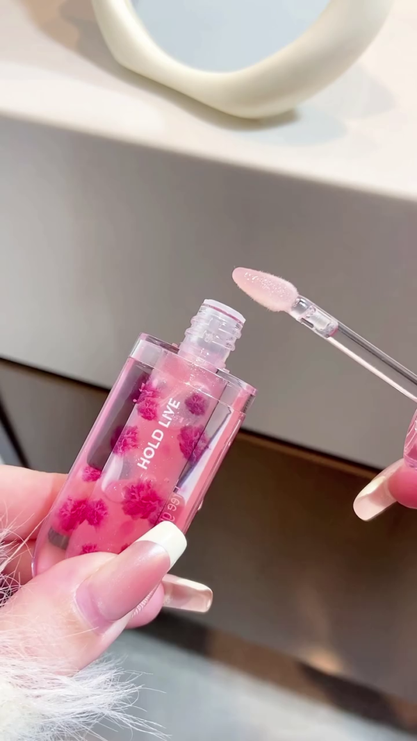 Hold Live Jelly Flower Lip Gloss Set – Hydrating, Lightweight, and Non-Sticky Gloss with Real Flower Infusion for a Natural, Glossy Finish – Moisturizing Lip Tint with Smooth Applicator – Ideal for Everyday Glam and Gifting - Image 2
